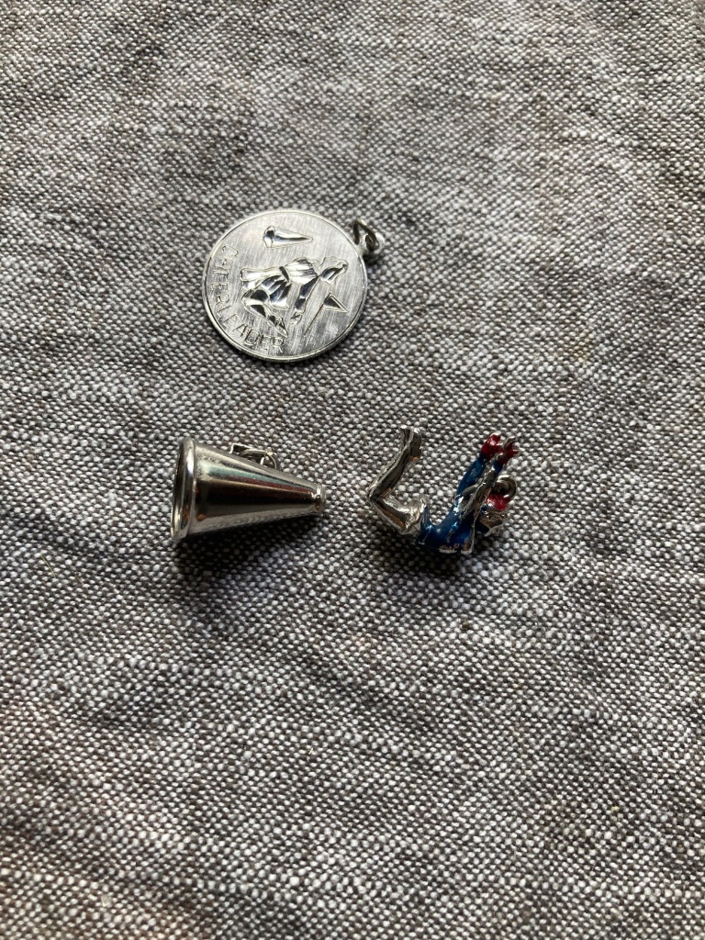 Cheer Charm Lot, 3 ADORABLE VINTAGE CHARMS